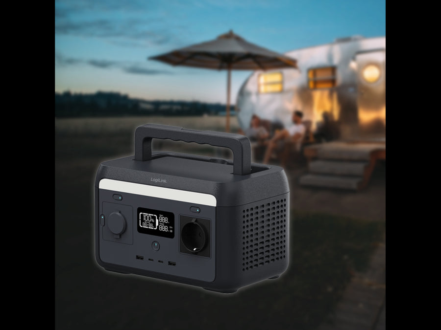 Bærbar power station - 300W, 4xUSB, 1xCEE7/4 1xCigar