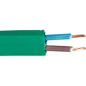 Neopren fladkabel H05RNH2-F 2 x 1,5 mm², grøn T500