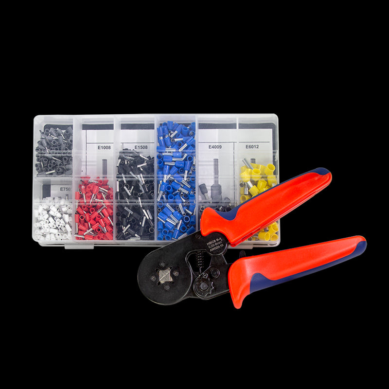 Krimptang sæt inkl. tyller - 0,25-6mm² (1200 stk.)