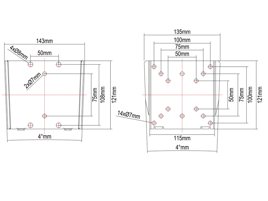 TV/monitor vægbeslag - 13-28" Silver