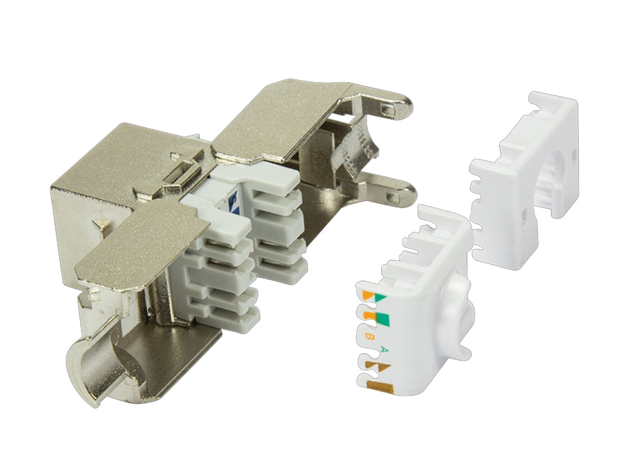 Keystone RJ45 fatning - CAT6a 500MHz skærmet (Toolless)