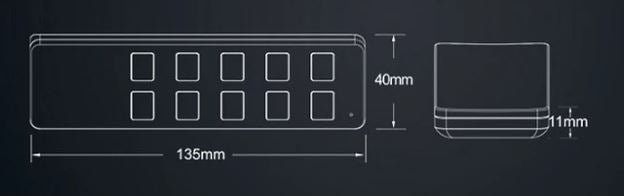 LEDlife rWave CCT slim fjernbetjening - 1 zone, batteri, inkl. holder