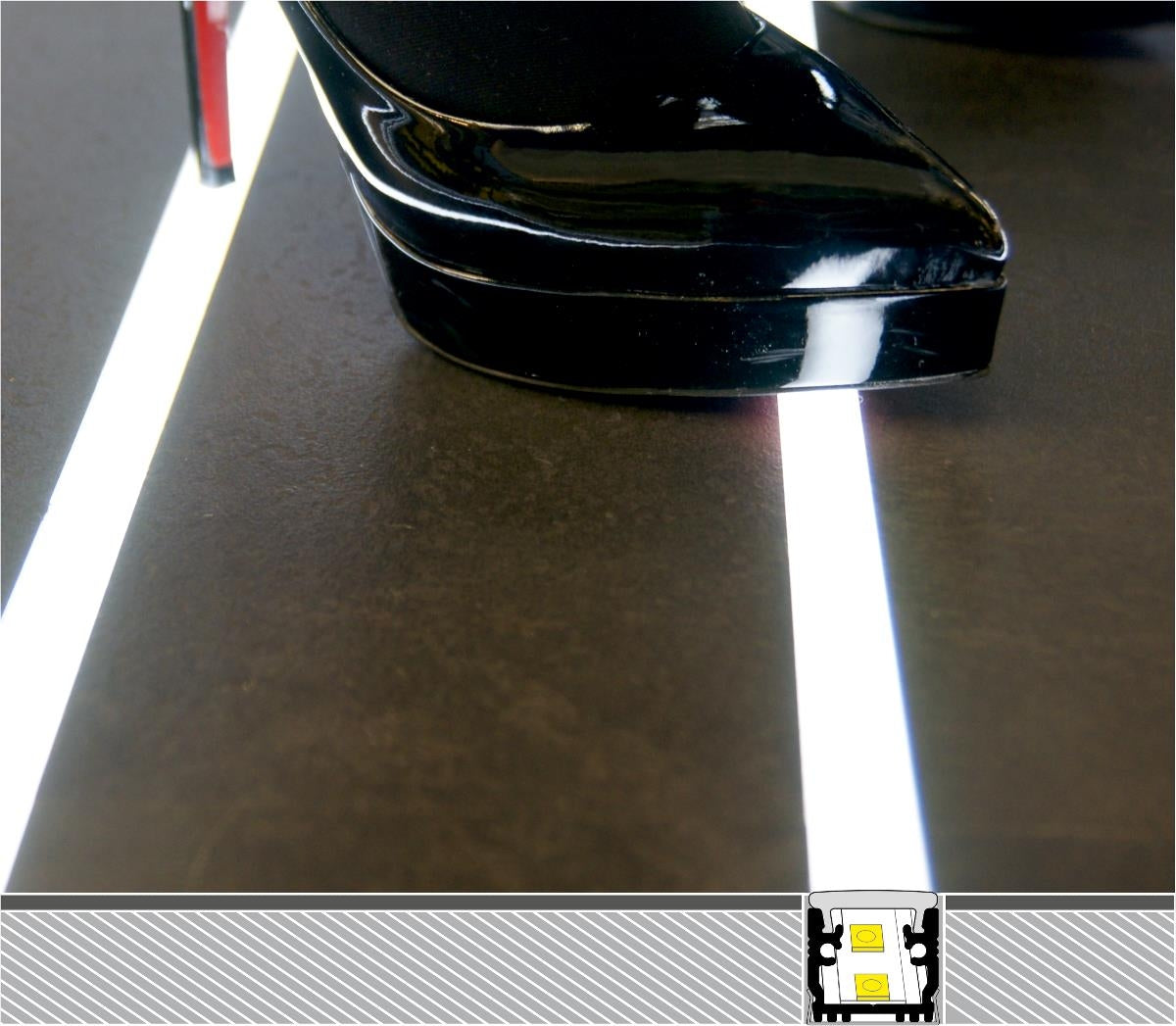 DIOFLEX Alu profil FLOOR12 K/U 1m 15,8x13,7mm