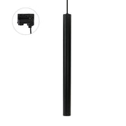 Sort Skinnespot pendellampe med GU10 fatning - 230V - 5 års producentgaranti