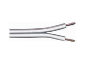 Højttalerledning - 2x0,75mm² OFC, hvid (10m)