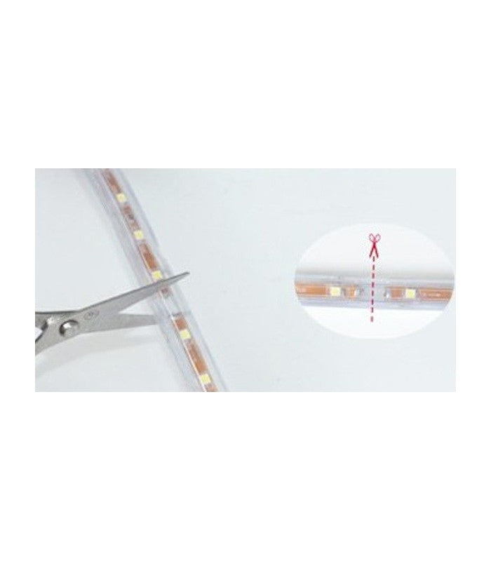 5 m. vandtæt LED strip 4200K 230V, IP67