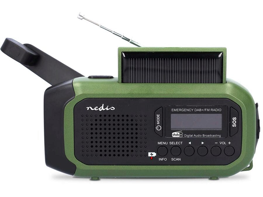 Nødradio - 2500mAh, dynamo og solcelle, SOS, DAB+/FM Radio