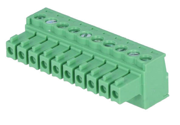 Indstik skrueterminal - 10P hun 3,5mm 0,5-1,5mm², Grøn