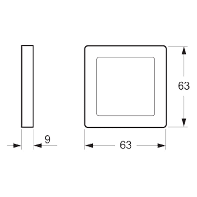 LK Fuga ramme BASE 63 1m - lysegrå