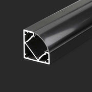 Monteringssæt til sort diffuser til LED-stribe, 2000x19x19mm