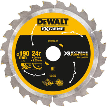 DEWALT rundsavklinger til akkusave, Ø190/30 mm, 24 td.