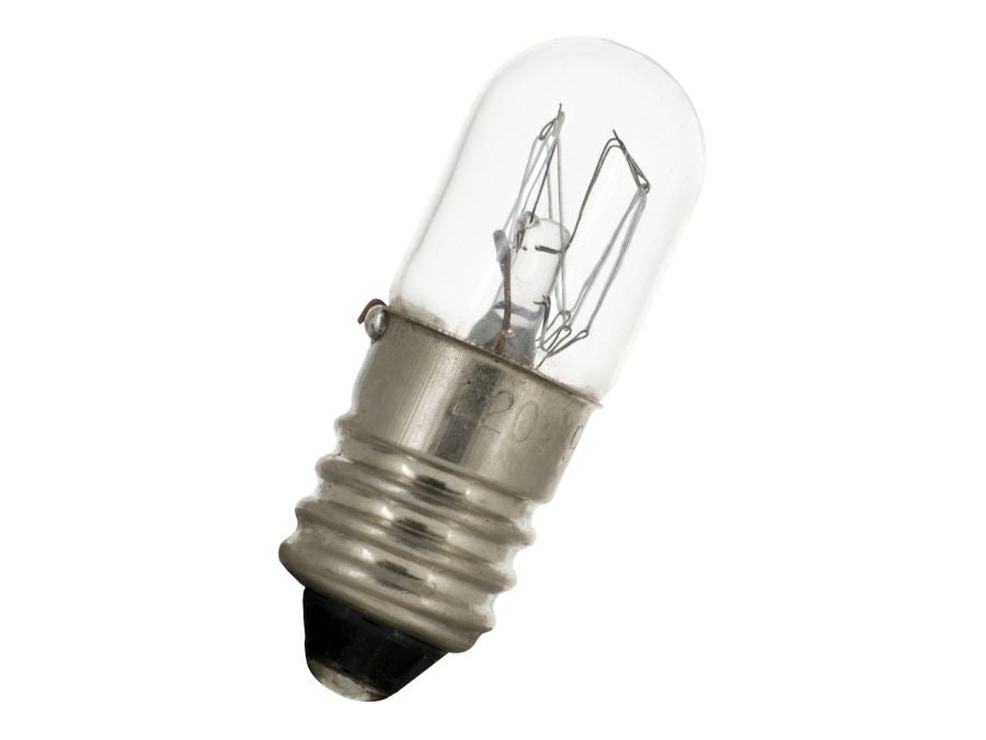 Dværglampe - 220V / 23mA / 5W, E10 sokkel (Ø10x28mm)