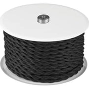Ledning Tekstil Twisted sort (25M)