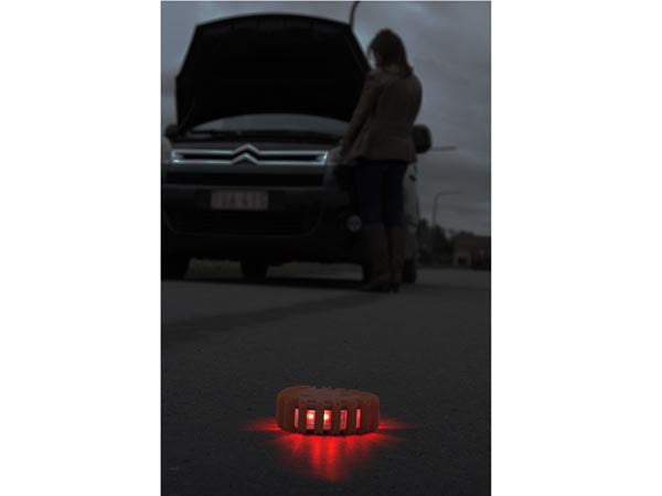 Magnetisk LED advarselslampe - Orange