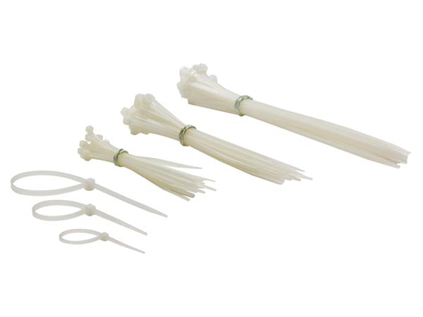 Kabelstrips sortiment - Hvid (75 stk.)