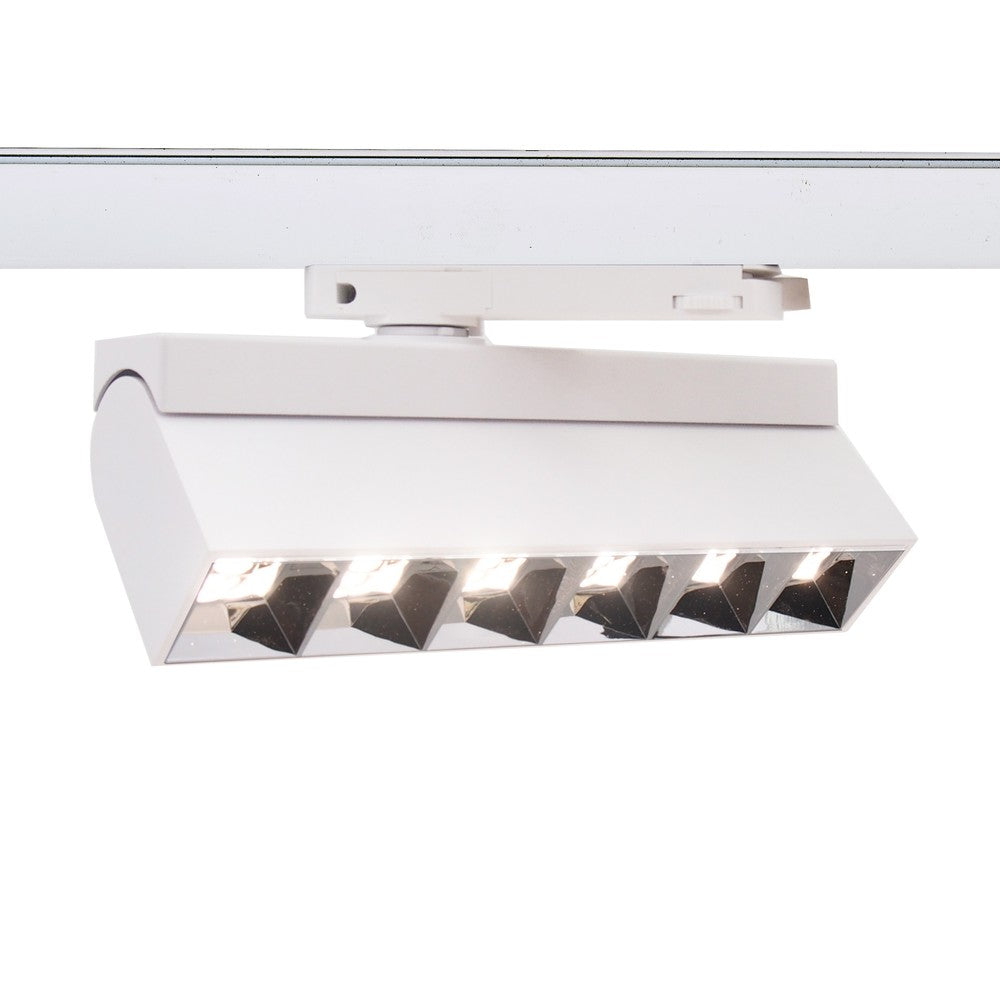 Justerbar LED lysskinne til 3-faset skinner, 36W, 23,5 cm, hvid, RA92 - LEDlife