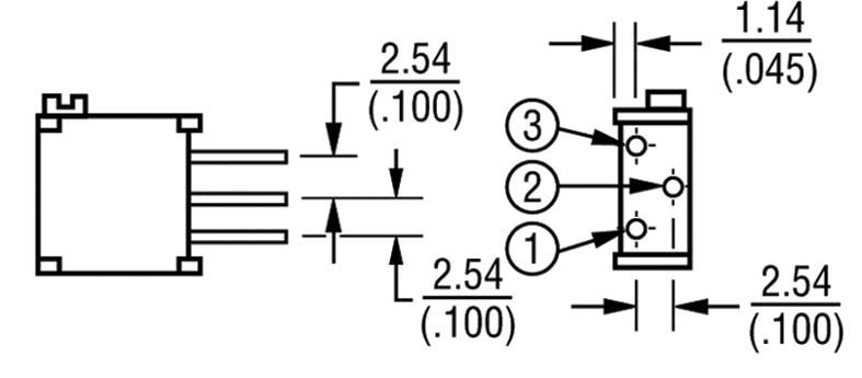 Multiturn trimmepotmeter - 500kOhm lineær, 500mW ±10% (TZ)