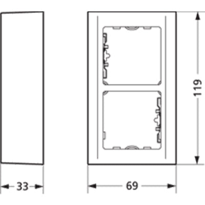 LK Fuga softline underlag 2 modul hvid