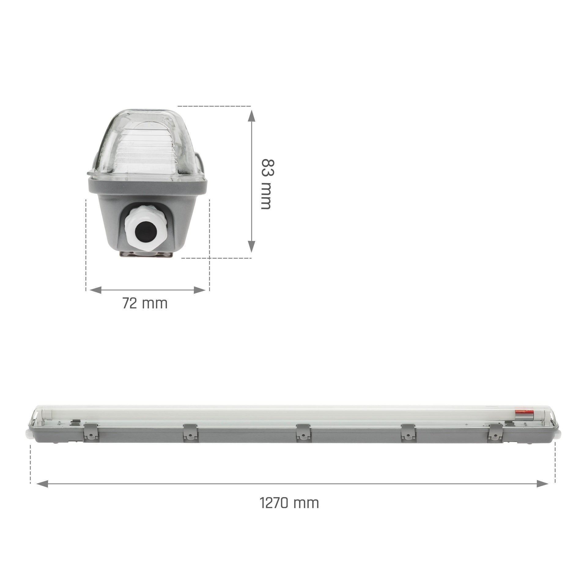 Limea LED armatur for LED rør 1x120cm IP65