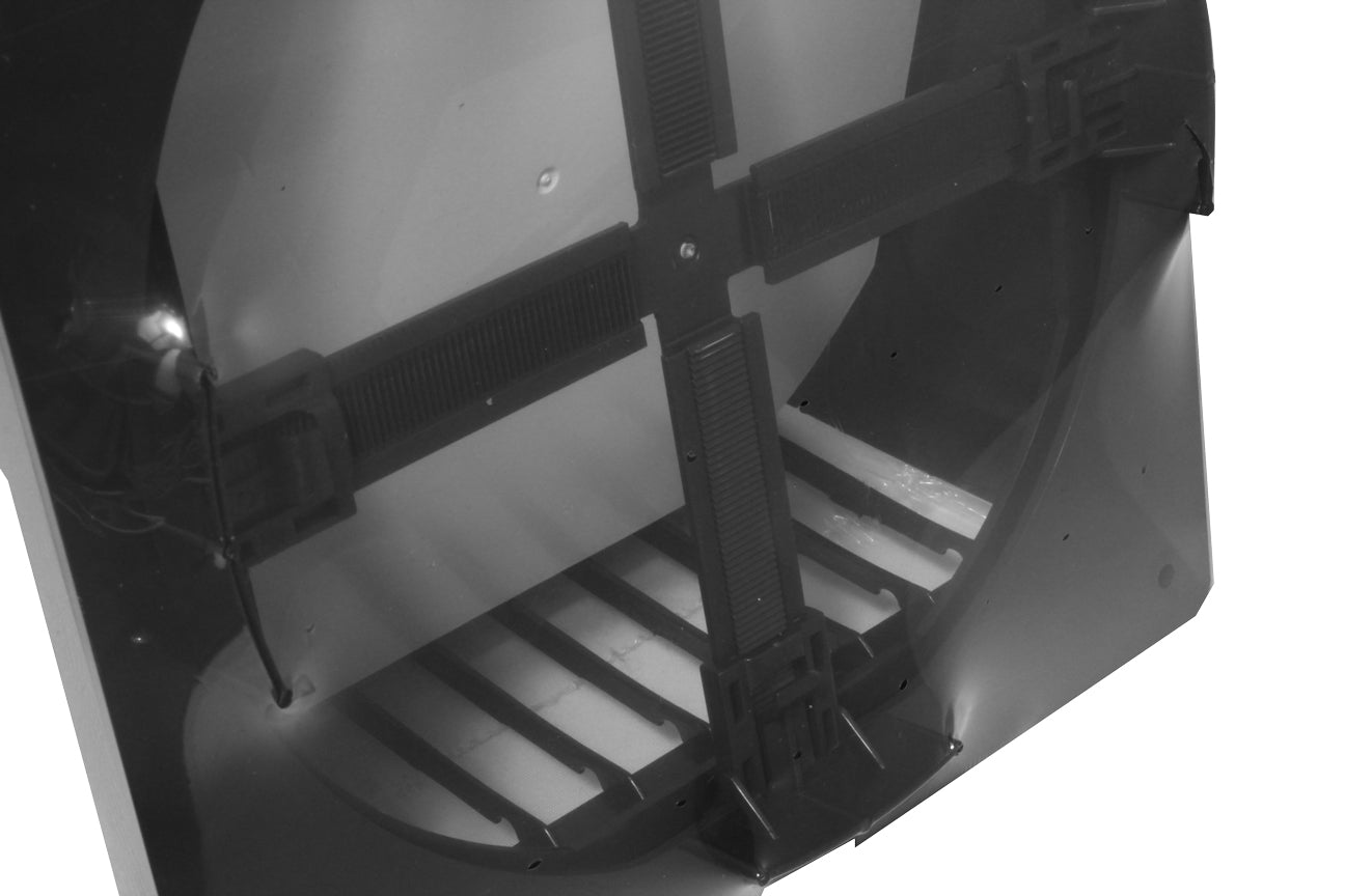 Vægrist med hætte 170x170mm, Ø80-150mm, Koksgrå