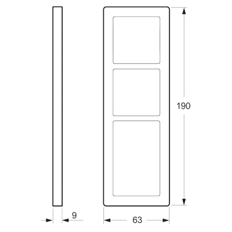 LK Fuga ramme BASE 63 3½m - lysegrå