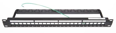 NetConnect Patchpanel til KJX jacks 24 ports panel 1U Sort