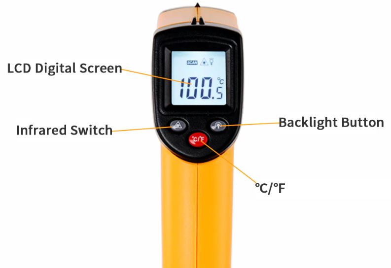 GM320 Infrarødt termometer m. laser (-50~400°C)
