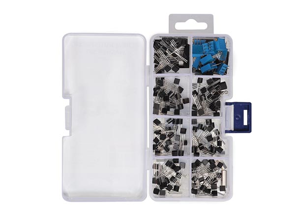 Transistor og trimmepotmeter sortiment (160 dele)