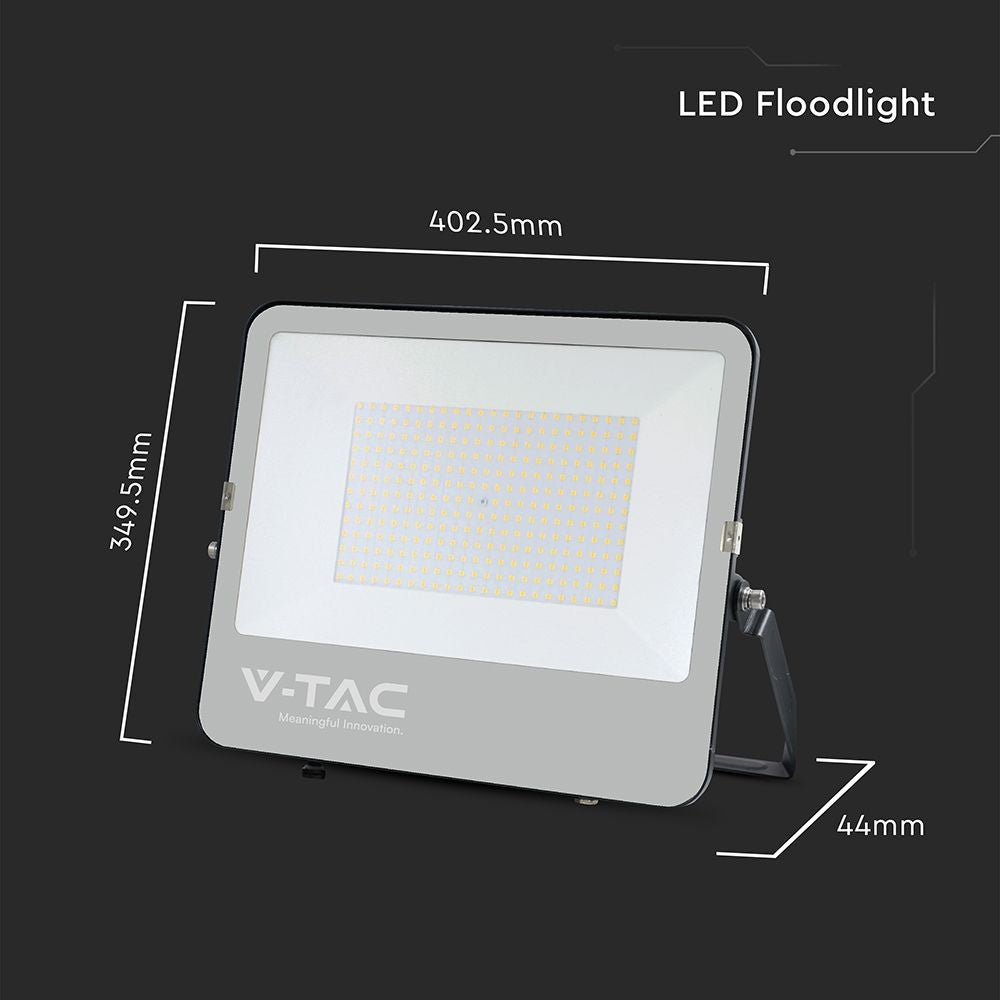 V-Tac 200W LED projektør - 185LM/W, arbejdslampe, udendørs - 100W, 230V, 37000lm, RA70, 5 års garanti, IP65