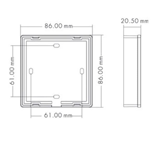 LEDlife rWave vægmonteret CCT dæmper - 4 zoner, batteri
