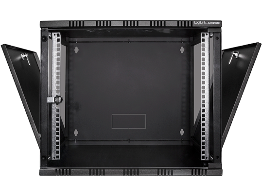 19" væg-rackskab - 15U B540xD550mm, Sort