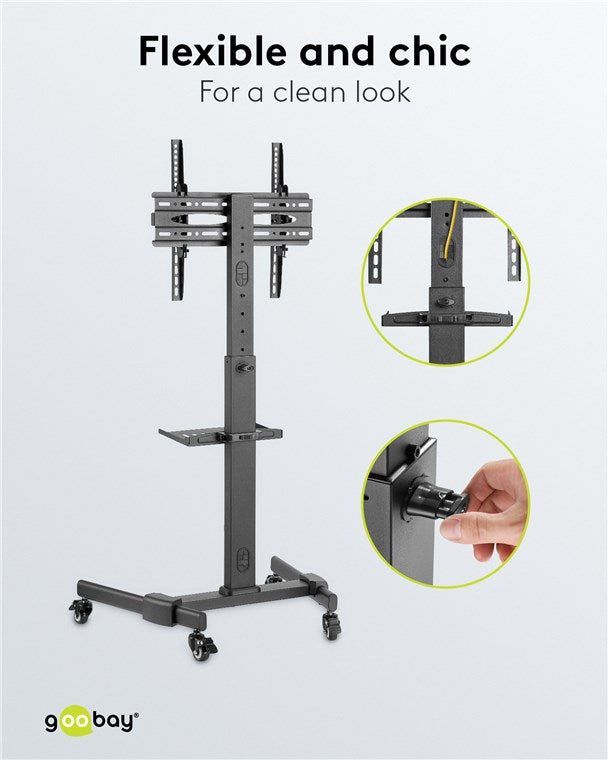 Rullebord m. TV beslag - 37-70" vipbar/højdejustering