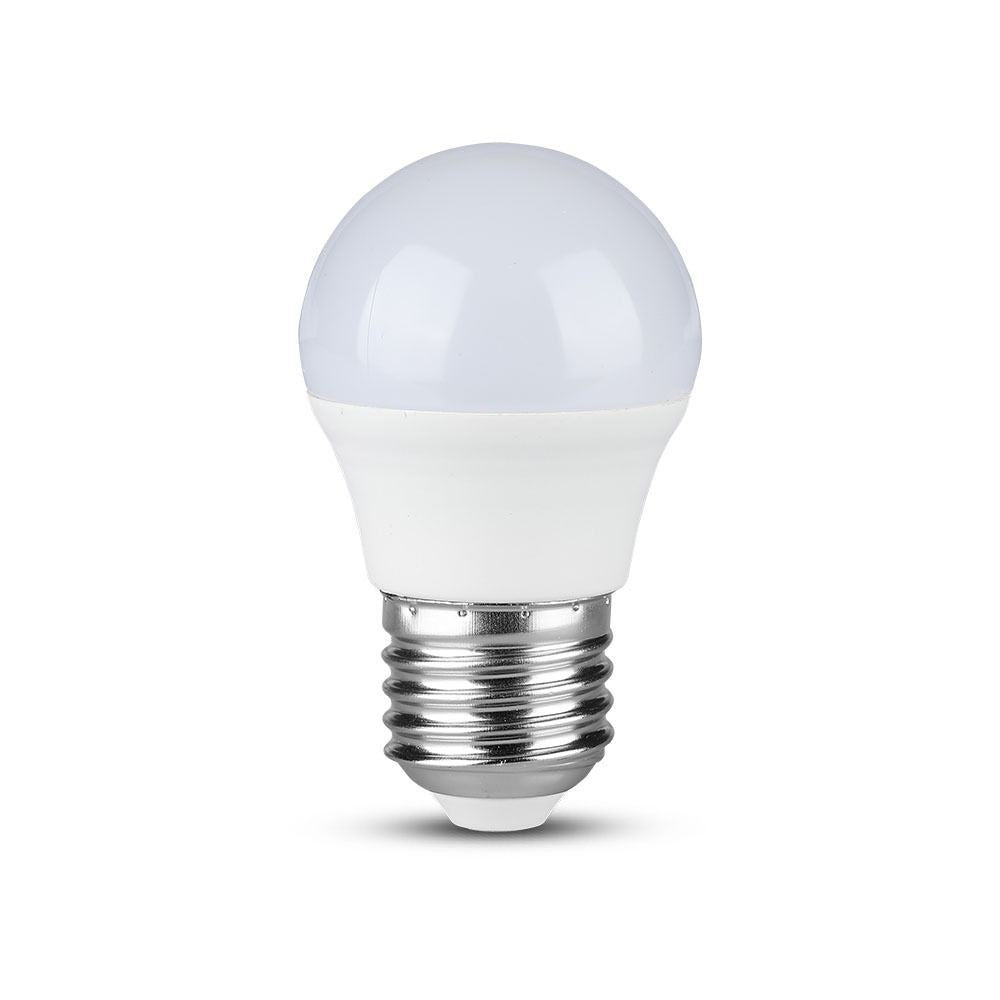 V-Tac 4W LED pære - G45, kompakt, E27, erstatning for 30W