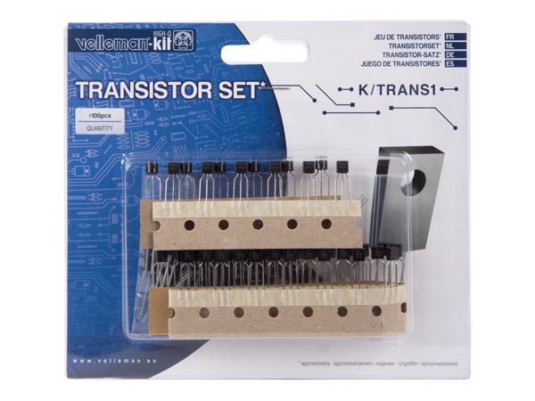 Transistorsortiment - 8 værdier (100 stk.)
