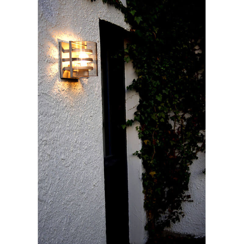 L & K Design Delta væg E27 Aluminium grå