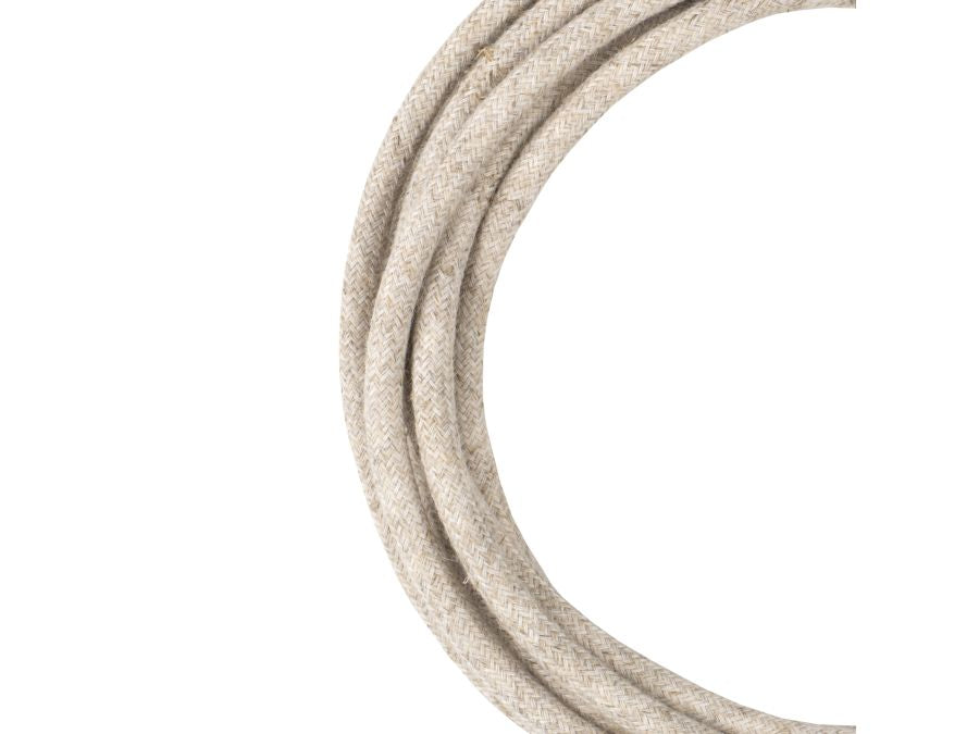 Stofledning - 2 x 0,75mm², Natur, LINNED (3m)