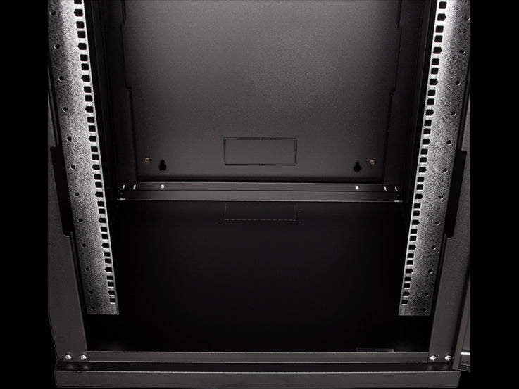 19" væg-rackskab - 6U B600xD560mm (Single) Sort