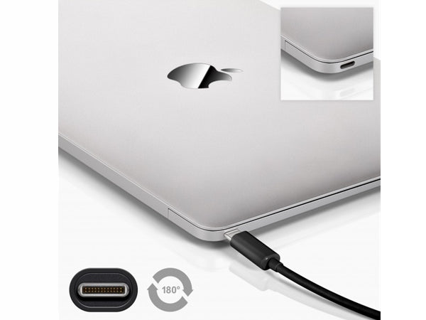 USB 3.1 SuperSpeed kabel - 2 x USB-C han (3A), Sort (0,5m)