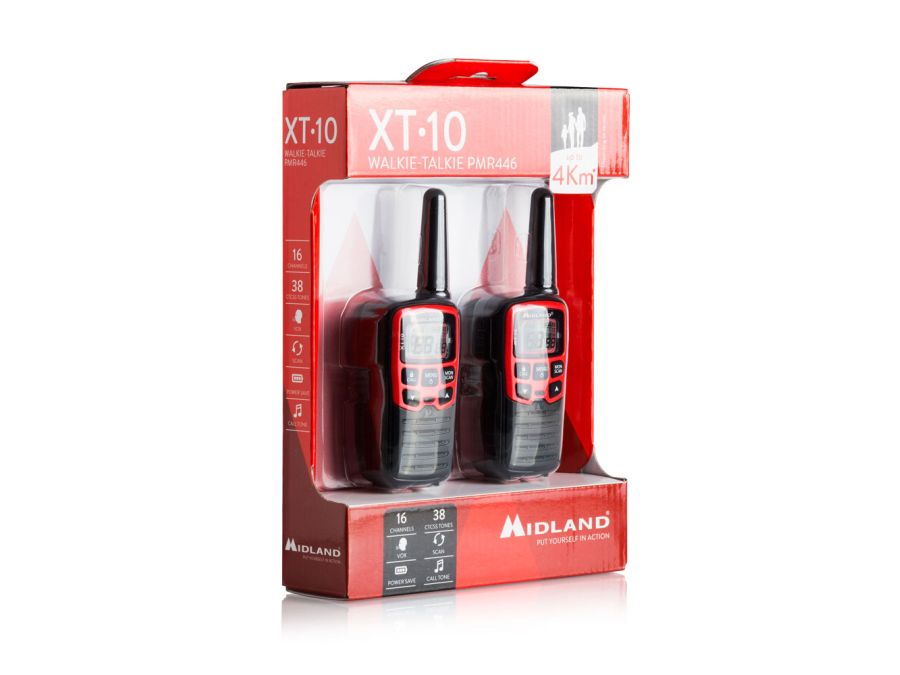 XT10 PMR446 radio m. bælteclip (2 pak)