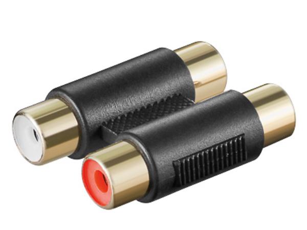 Phono mellemled - 2 x RCA(Phono) hun til 2 x RCA(Phono) hun