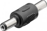 DC han/han mellemled - 2 x 5,5x2,1mm DC han