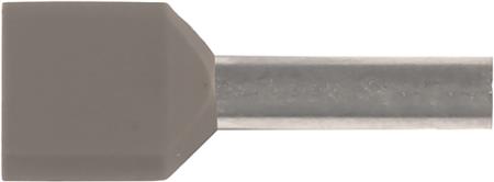 ISO. TWINTERMINALRØR 2X0,75MM² L8 GRÅ