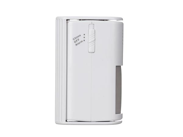 PIR bevægelsessensor - 60°, 8m, med alarm, Hvid