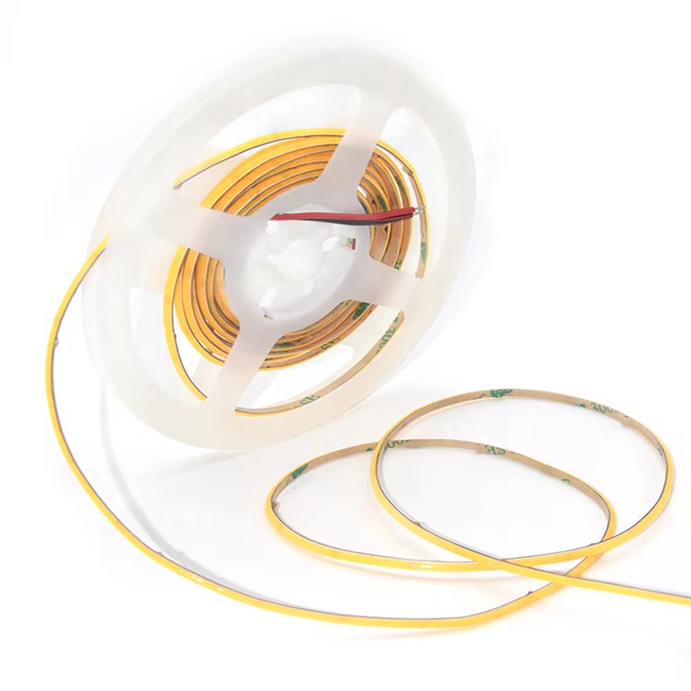 5m 3mm COB-LED strip - 7W/m, IP20, RA93, 400 LED pr. meter, 24V, COB LED - Hvidt Lys, Høj Farvegengivelse