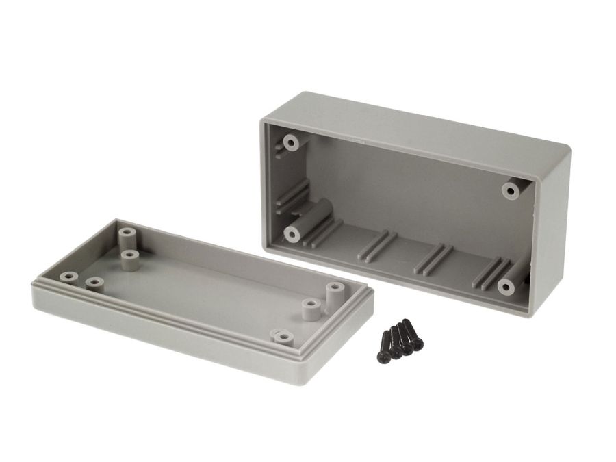 G1068 plastkabinet - Lysegrå (48x95x38mm)