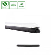 Sort LIMEA Kæmpe Hermetisk LED-armatur 600mm 20W 230V IP65 IK09 600x72x70mm med 5 års producentgaranti