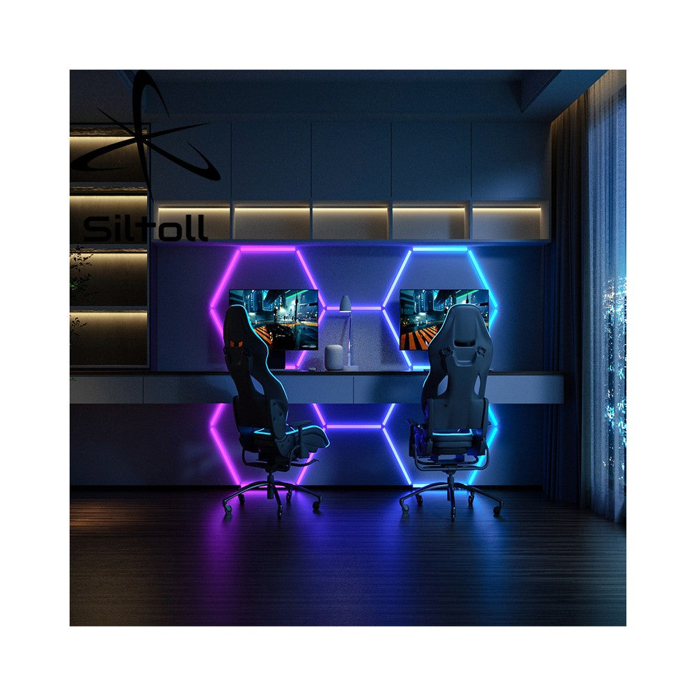 Hexagon RGBIC 5 felter komplet sæt - 80W inkl. bluetooth controller og strømforsyning - 230V input