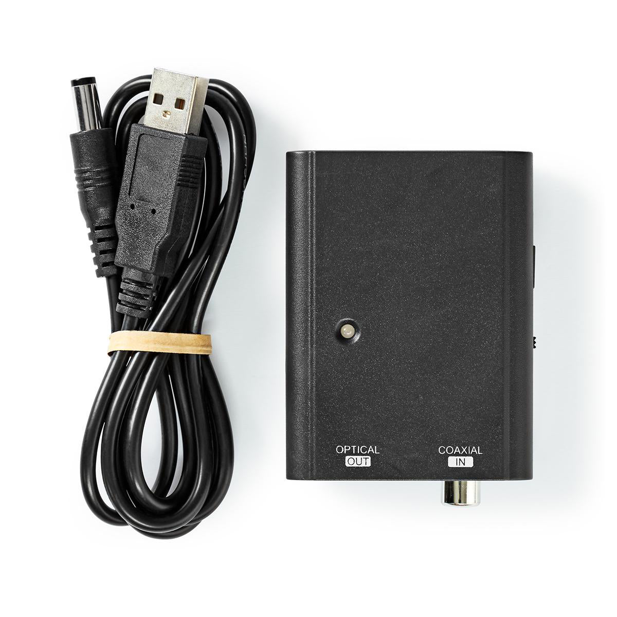 Coax til optisk adapter - RCA (Digital) ind, TOSLINK ud