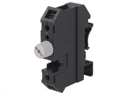 DIN-skinne sikringsholder - 5x20mm sikring, 10A, Sort