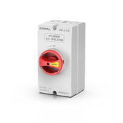 Kripal DC-forsyningsadsk. 32A 1200VDC 4P IP66 -25/+85C grå/sort